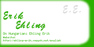 erik ehling business card